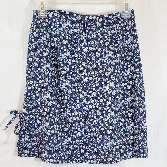 We Too Dresses & Skirts - Midi Skirt Navy with Floral Print by We Too